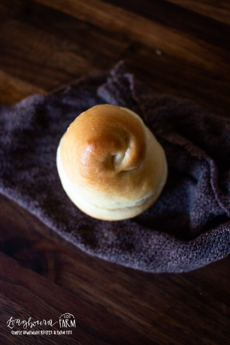 a twisted and baked bread roll
