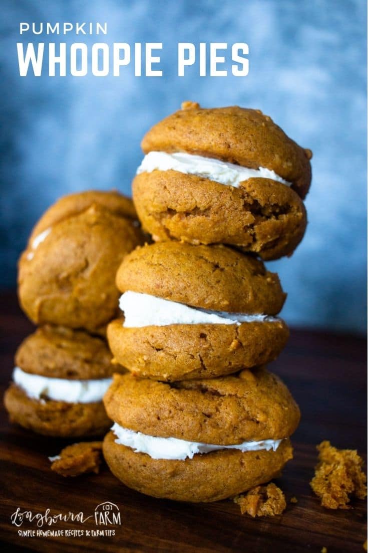Pumpkin whoopie pies are a delicious cookie recipe that layers two pillowy pumpkin-flavored cookies around a soft and creamy sweet filling.