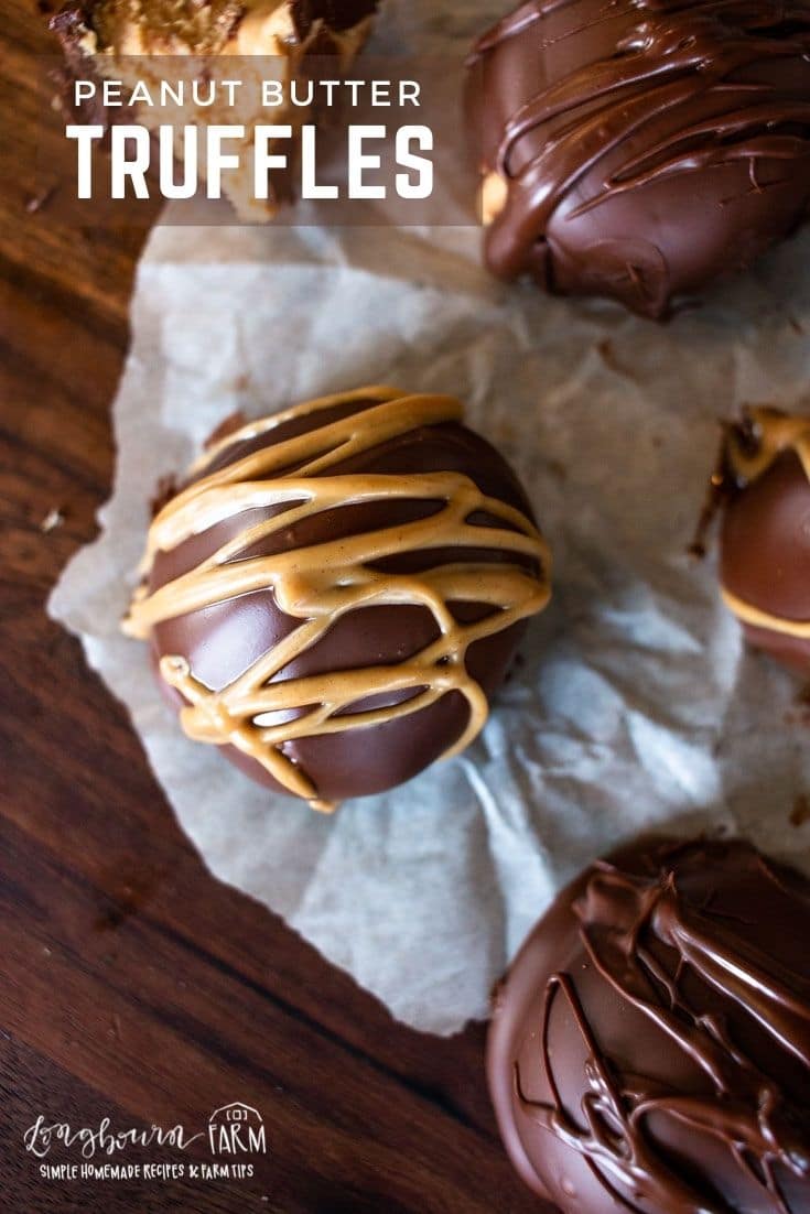 Peanut butter truffles are a delicious and creamy smooth peanut butter filling inside a coating of chocolate.