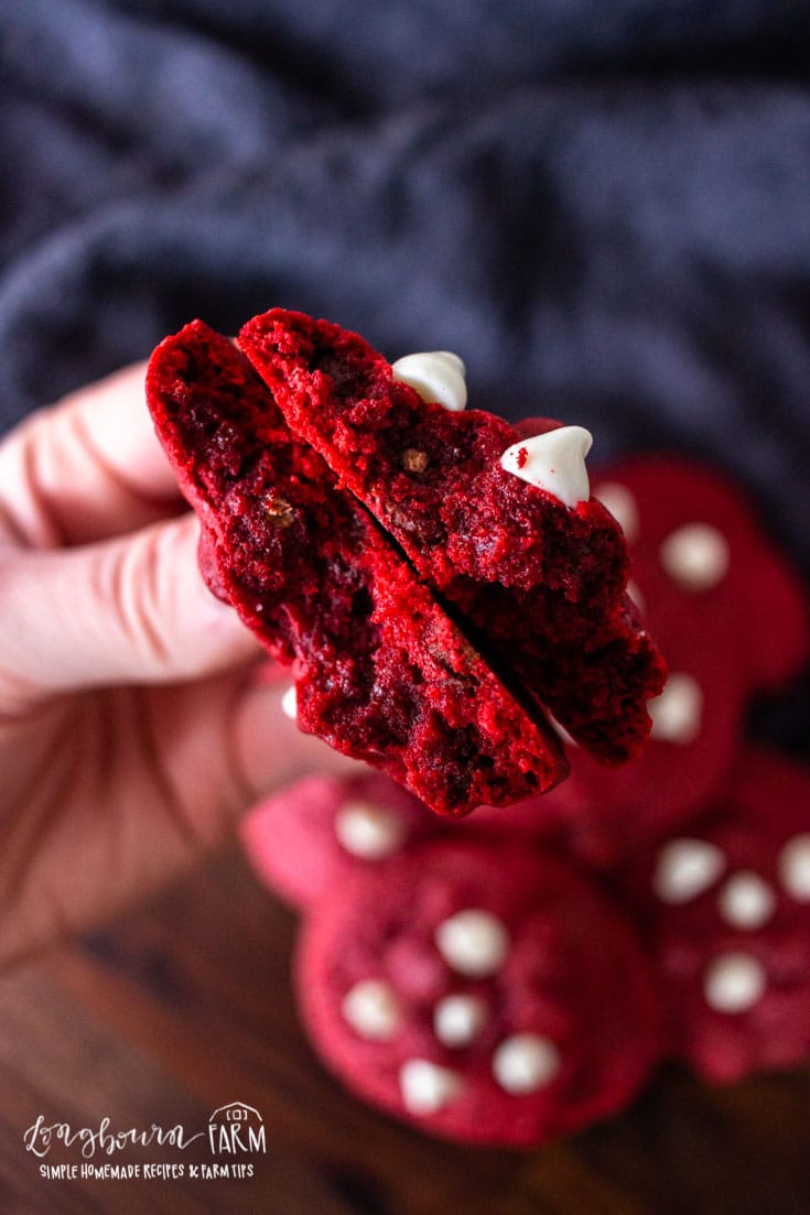 Red Velvet Chocolate Chip Cookies • Longbourn Farm