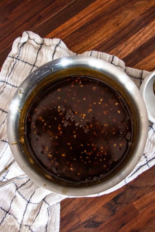 teriyaki sauce thickened and made in a pot