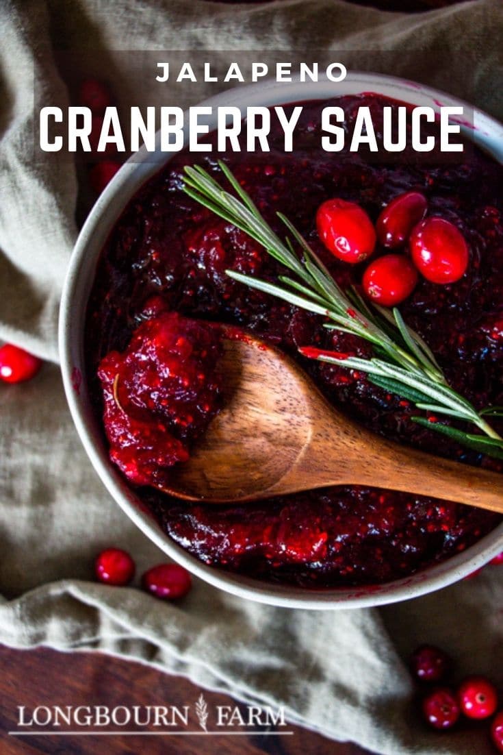 Kick it up a notch this holiday season with some delicious jalapeno cranberry sauce. Subtly spicy and a great twist on a holiday classic.