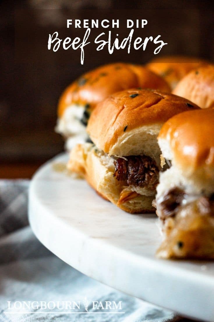 (#sponsored) French Dip Sliders are the perfect bite for tailgating, a party, or a quick dinner. They are packed with beefy flavor and easy to make in the pressure cooker.