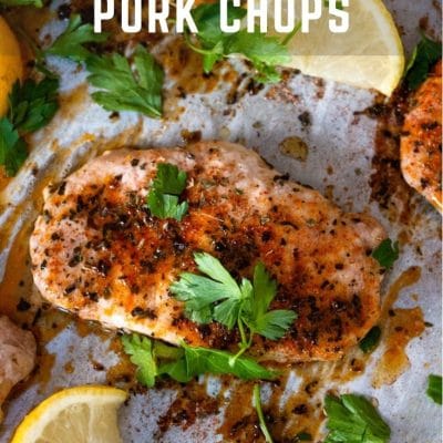 You are going to love these oven baked pork chops that are made with just a few simple ingredients. Perfectly juicy every time!