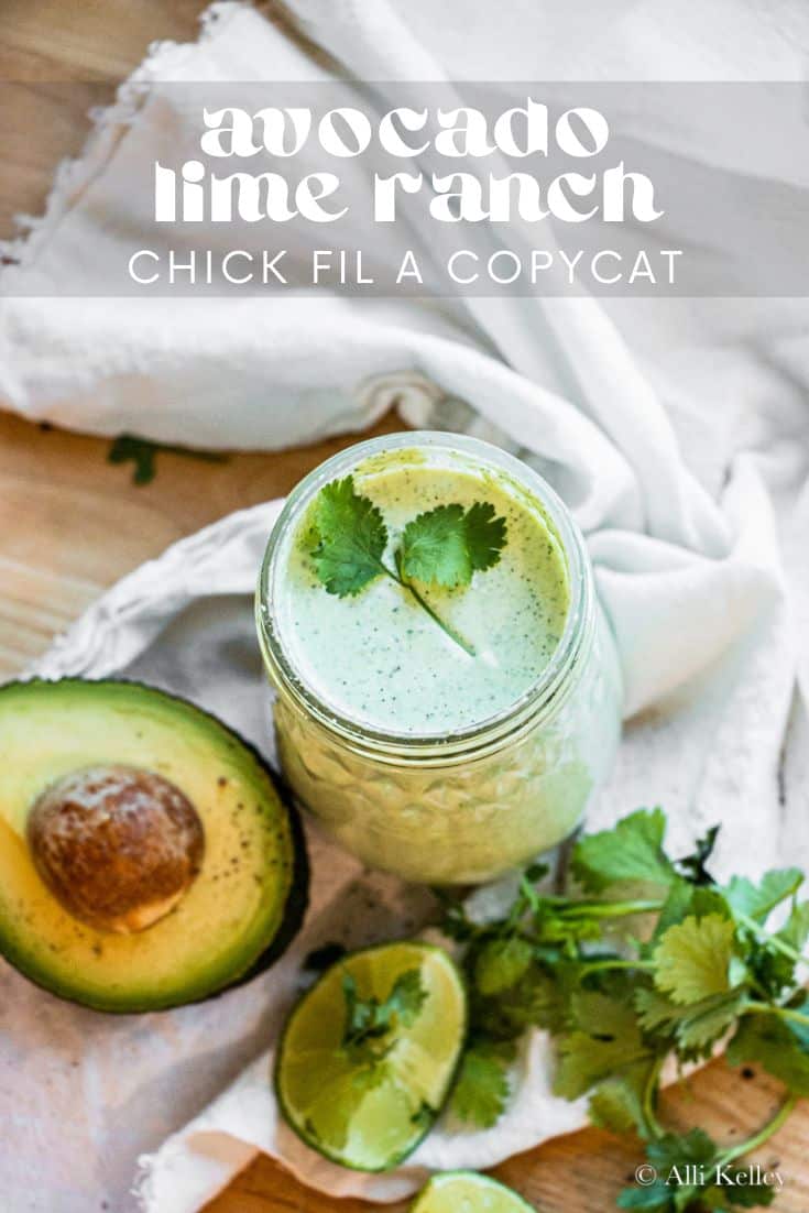If you love Chick-Fil-A's avocado lime ranch dressing, you will absolutely adore this homemade version! Packed with flavor and the perfect balance of creaminess and tang, my avocado lime ranch dressing only takes a few minutes to whip up.