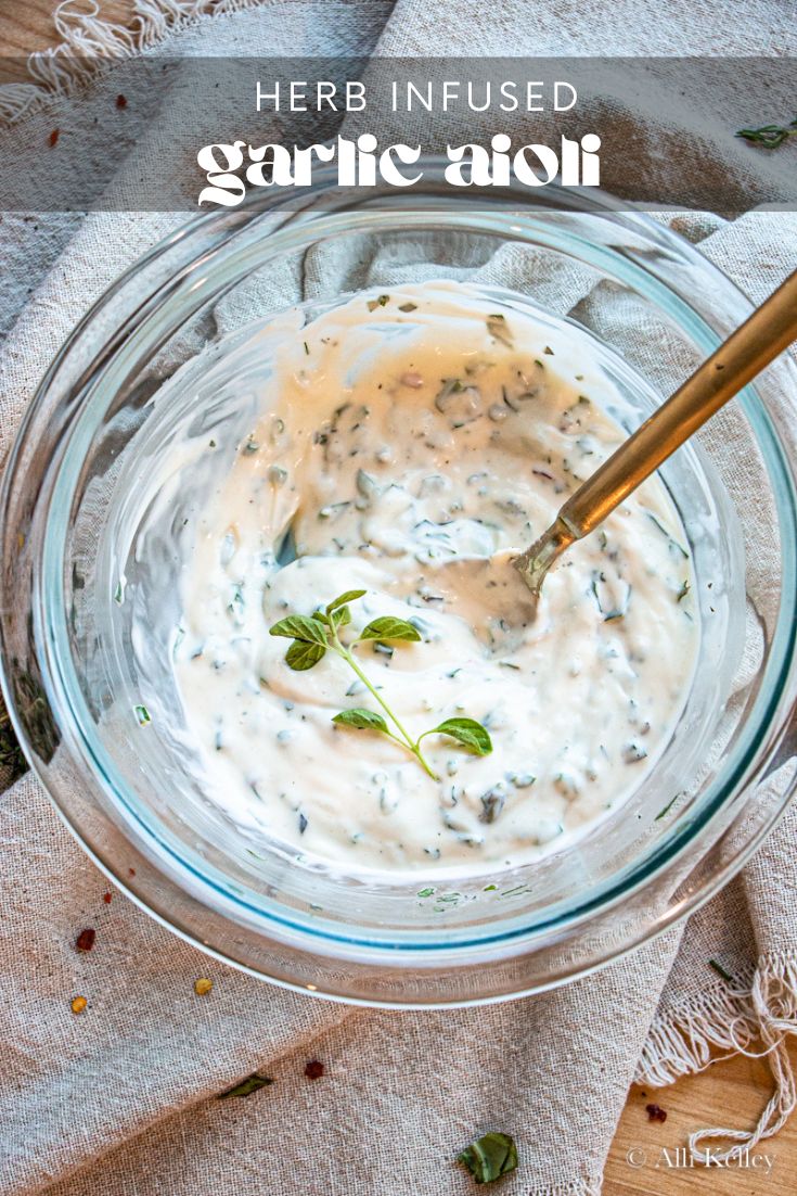 Creamy, dreamy, and oh-so-delicious, my herb aioli is the perfect addition to so many dishes. Whether you're spreading it on a sandwich or using it as a dipping sauce, this flavor-packed lemon herb aioli is sure to please!