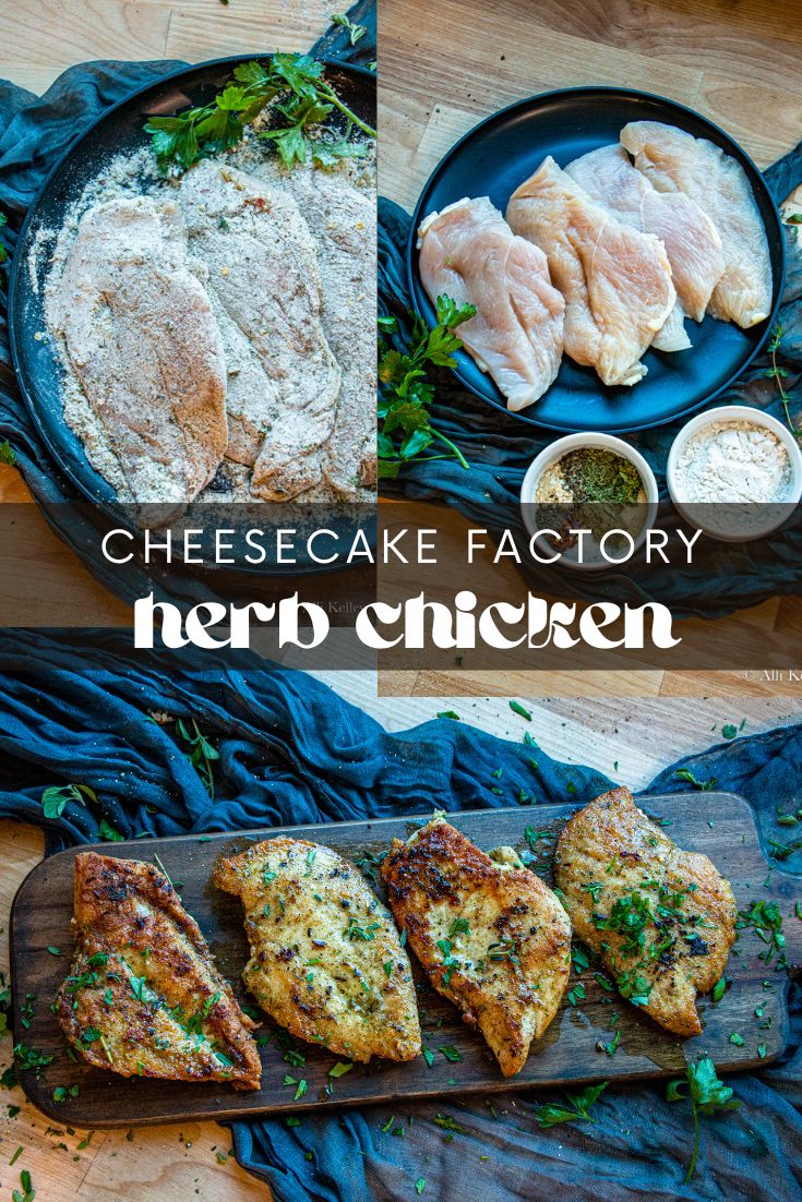 My herb crusted chicken is coated in a flavorful Parmesan and herb crust, then cooked to perfection. The result is a juicy, tender chicken with a mouth-watering crispy crust! Plus, it's a pretty amazing parmesan herb crusted chicken cheesecake factory copycat too.