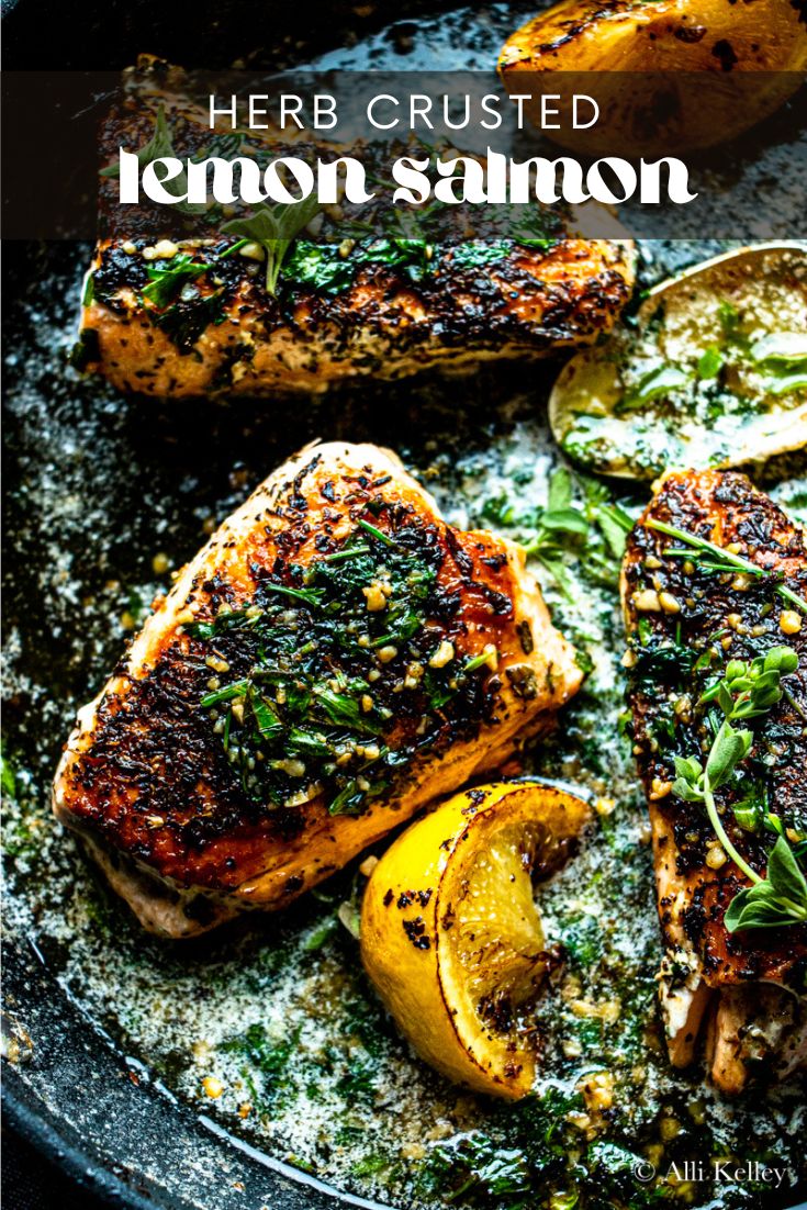 Zesty and succulent, my lemon herb salmon is a winner in both taste and nutrition! Smothered in rich herbed butter and coated in lemon juice, this recipe is easy to follow and guaranteed to impress. And the best part? It's easy to make and can be on the table in just 25 minutes!