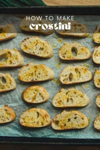 Once you learn how to make crostini, there’s no need to resort to the store-bought variety again! Crostini bread is the perfect amount of crispy and goes well with so many delicious toppings. These little bites of heaven are the perfect appetizer or snack, and they’re incredibly easy to make!