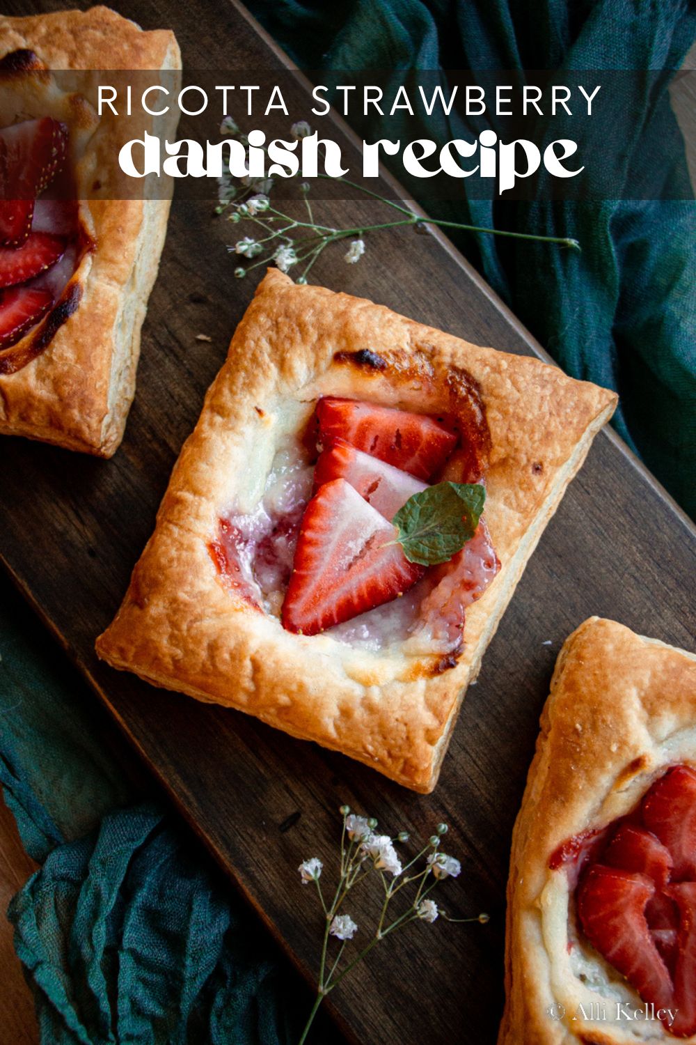For a delicious breakfast or fruity afternoon treat, this strawberry danish is a perfect choice. With its sweet and creamy filling, flaky crust, and topped with fresh strawberries, my strawberry cheese danish is sure to satisfy your taste buds! Not to mention it is quick and easy, which is ideal for busy mornings.