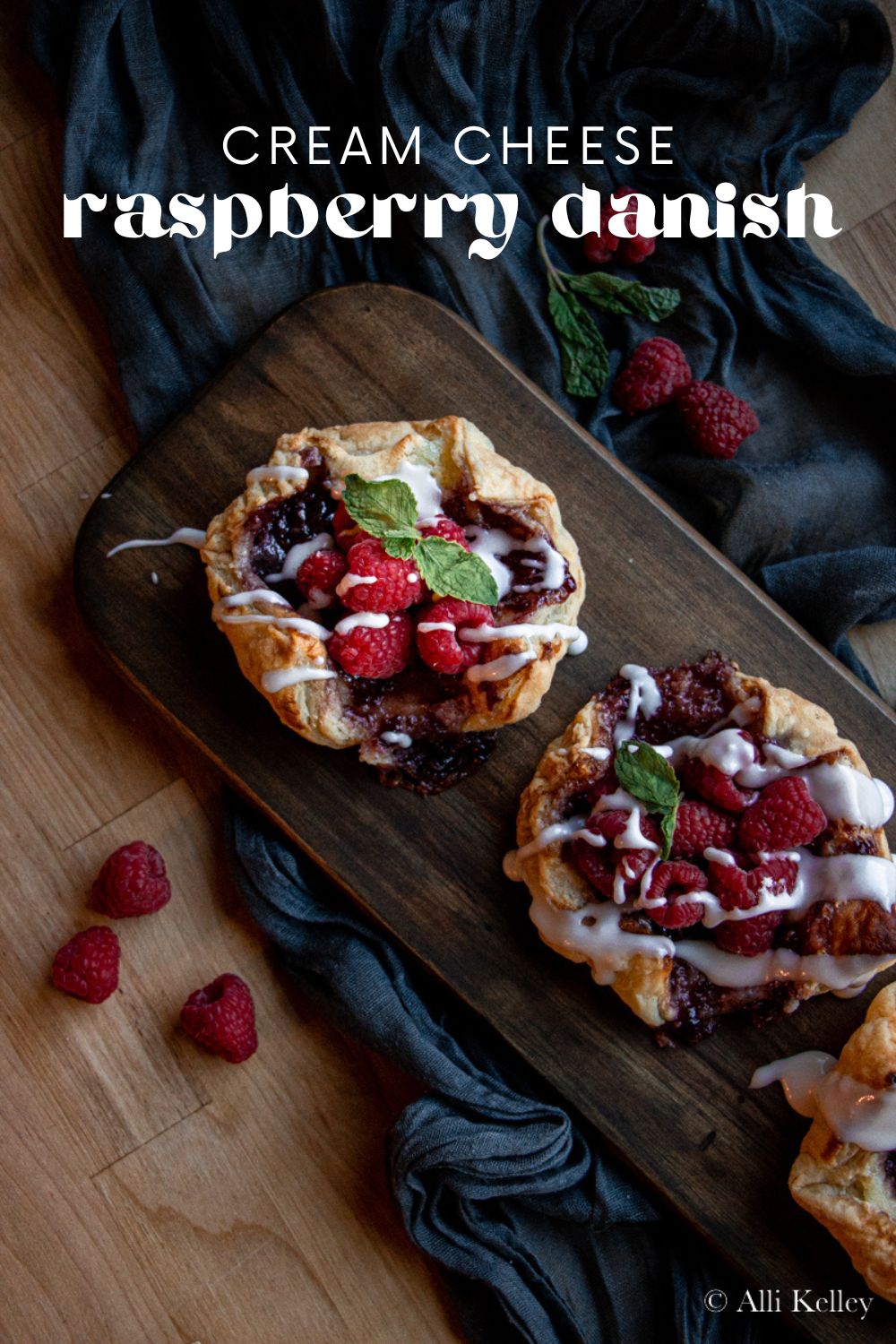 Full of bright, fruity flavor and just the right amount of sweetness, this raspberry danish is the perfect everyday treat! With its puff pastry crust, rich cream cheese, and a generous layer of raspberry jam, this raspberry danish recipe never disappoints!