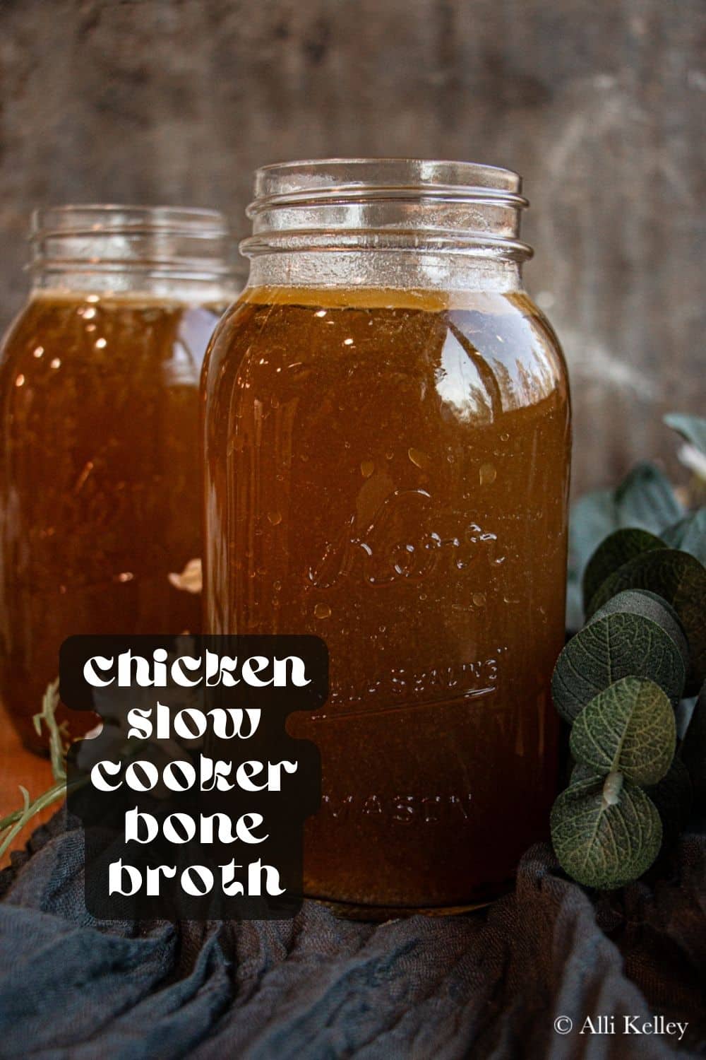 Chicken bone broth is so easy to make in a slow cooker and tastes much better than store-bought! You can use this chicken bone broth recipe as the base for many dishes, such as soups, stews, casseroles, and sauces. Not only that – chicken bone broth is rich in vitamins and minerals, making it incredibly nutritious and beneficial for your health!