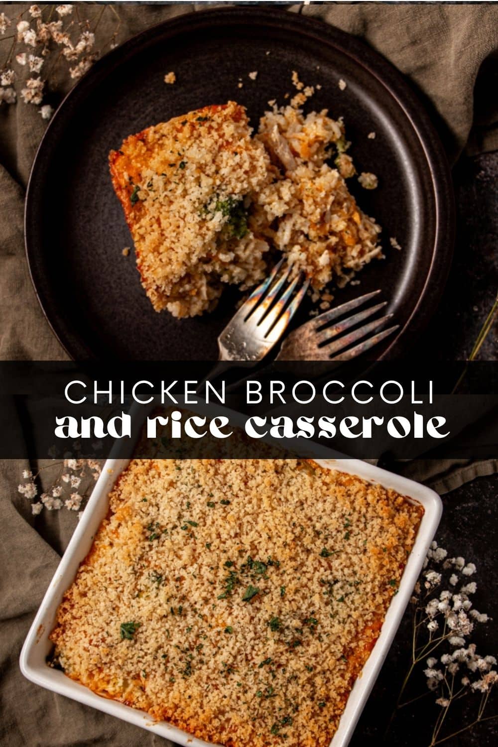 Chicken rice broccoli casserole is the perfect weeknight meal for busy families. Leftover cooked chicken, broccoli (fresh or frozen!), and a creamy, cheesy sauce come together to create a comforting casserole that's easier to make than you think!