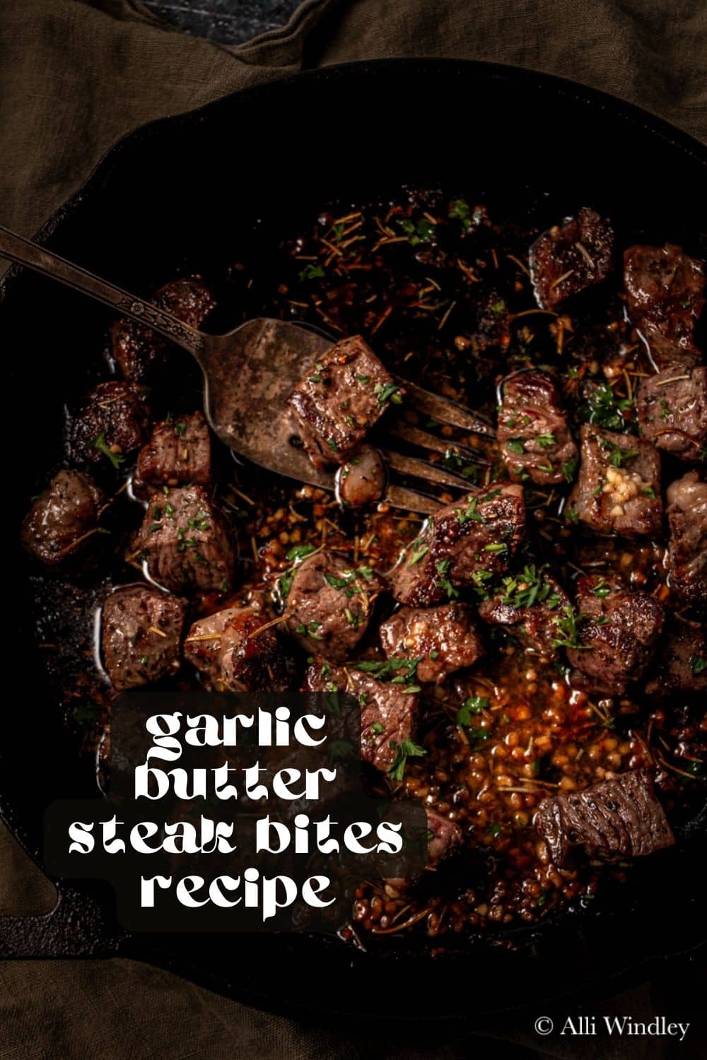 Have these garlic butter steak bites on the table in only 15 minutes! Juicy, tender, and full of flavor, this one-pan meal is a guaranteed instant hit. No fancy ingredients or special skills required!