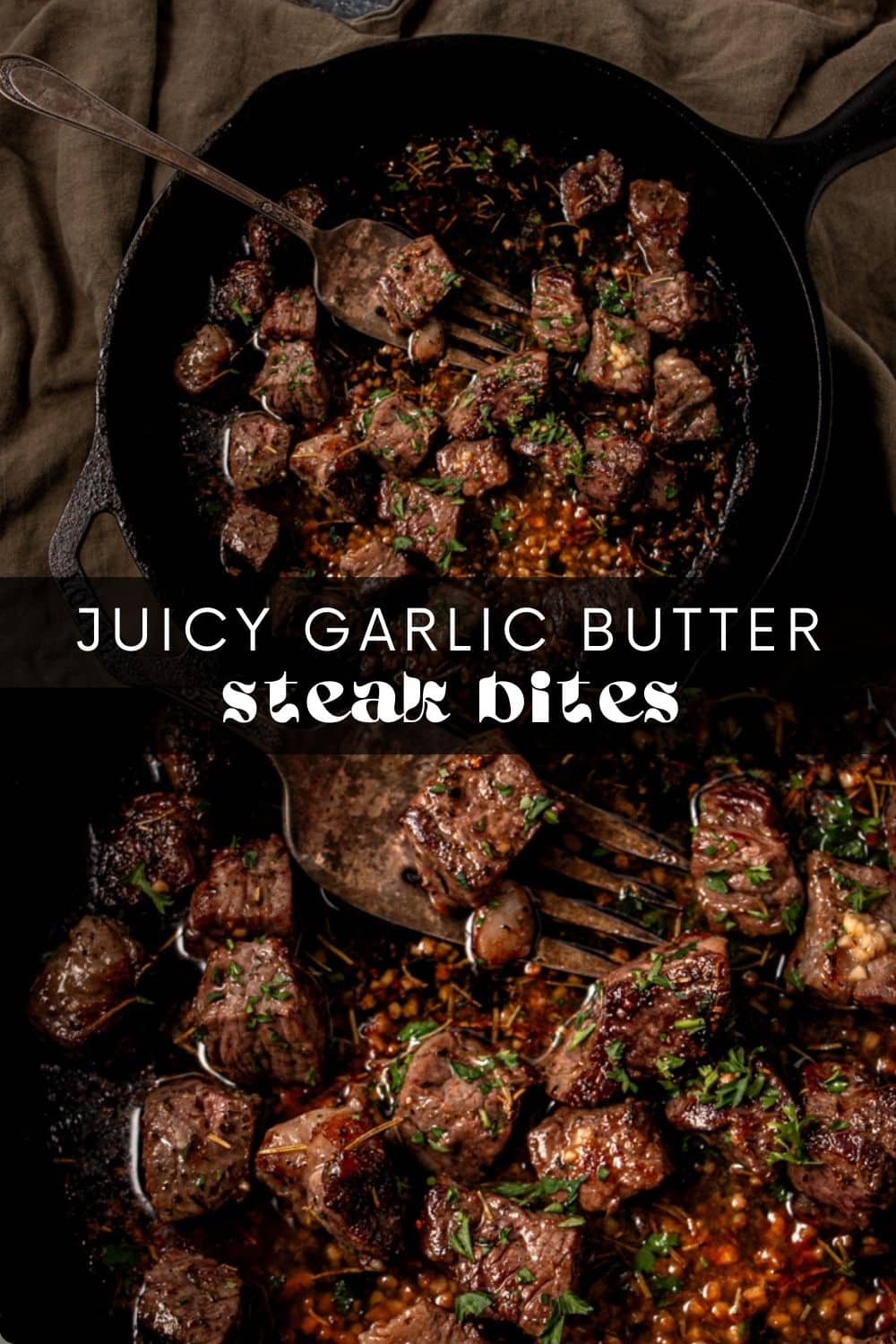 Have these garlic butter steak bites on the table in only 15 minutes! Juicy, tender, and full of flavor, this one-pan meal is a guaranteed instant hit. No fancy ingredients or special skills required!
