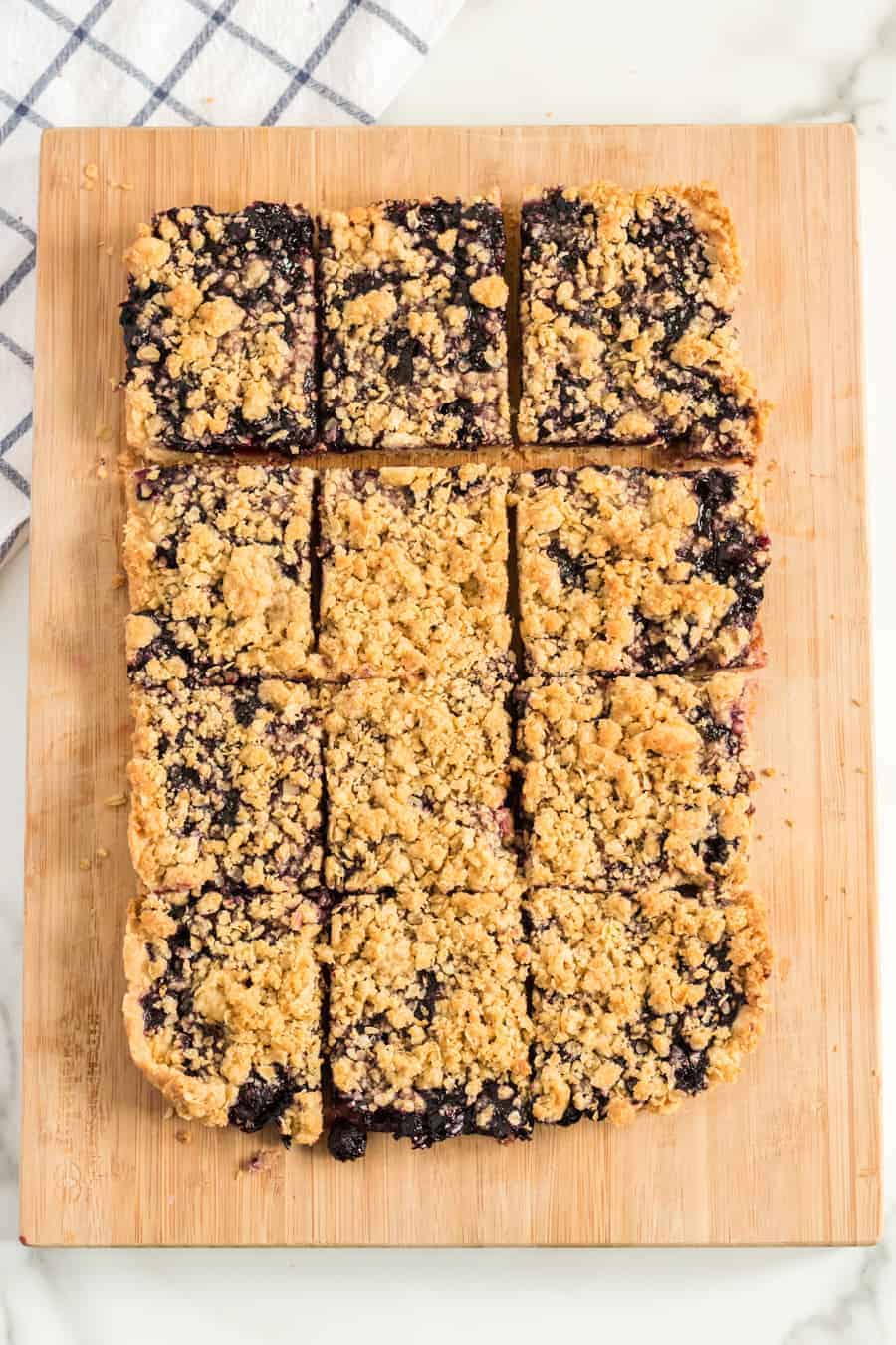 Blueberry Pie Bars with Oat Crumble Topping
